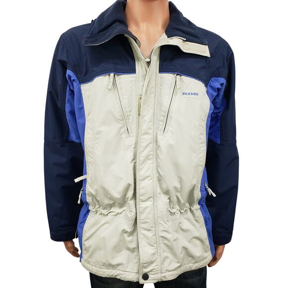 Vintage SOS Sportswear of Sweden Ski Snow Jacket w Hood Insulated Thermolite S - Picture 3 of 13